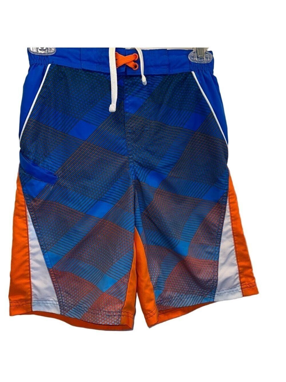 Wonder Nation Youth, Blue, Orange & White Athletic Swim Shorts